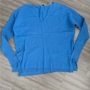 Blue V-Neck Women's Sweater